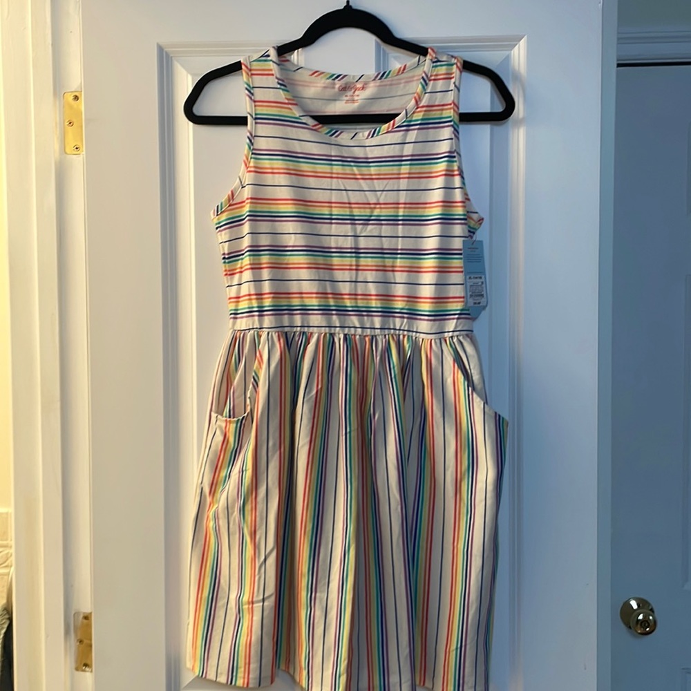 Cat and jack rainbow dress NWT
